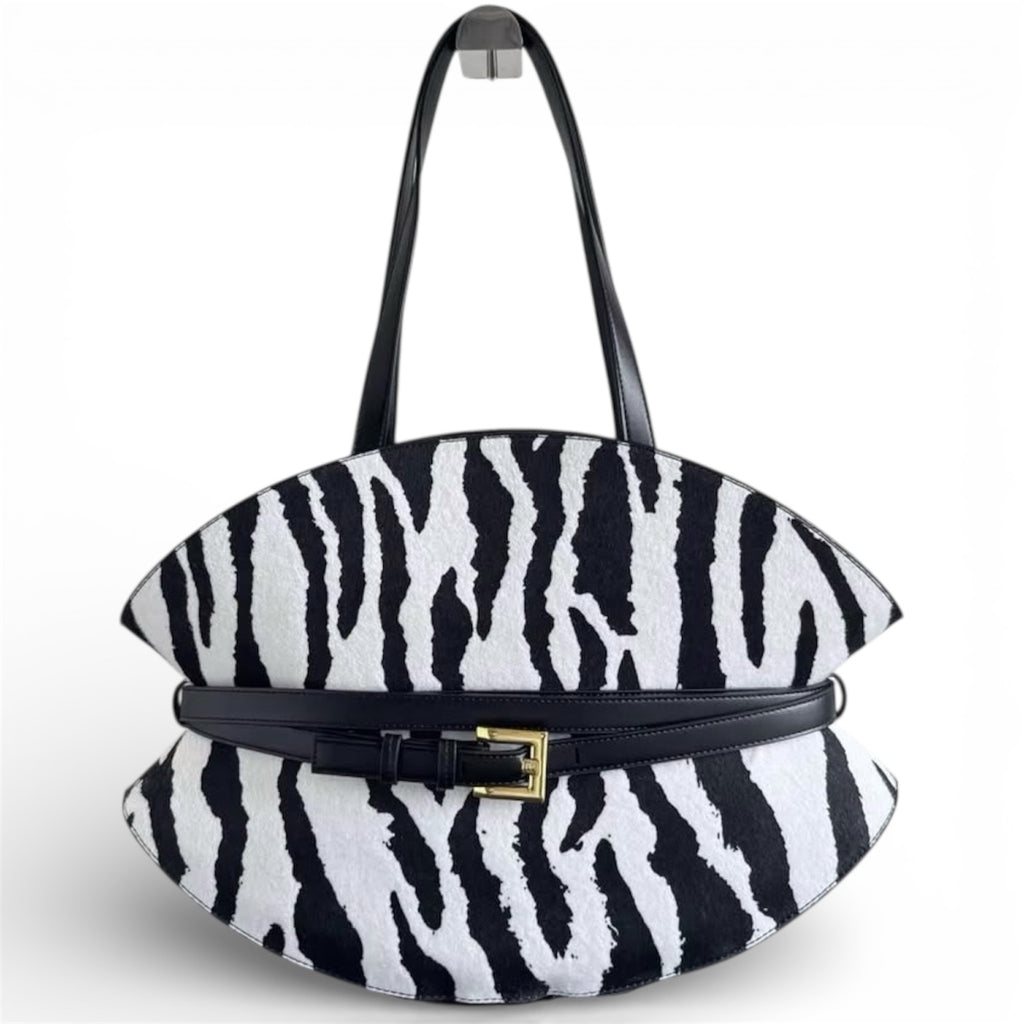 BALMAIN Shuffle Belt Shoulder Bag in Calfskin