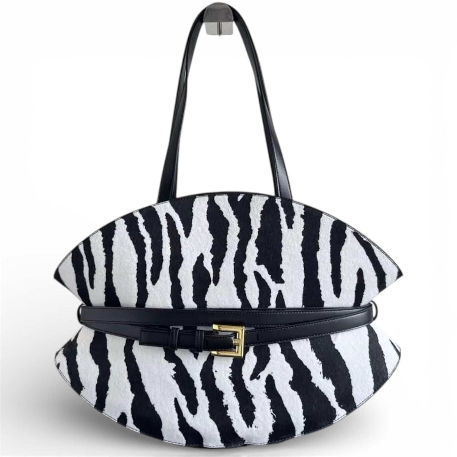 BALMAIN Shuffle Belt Shoulder Bag in Calfskin