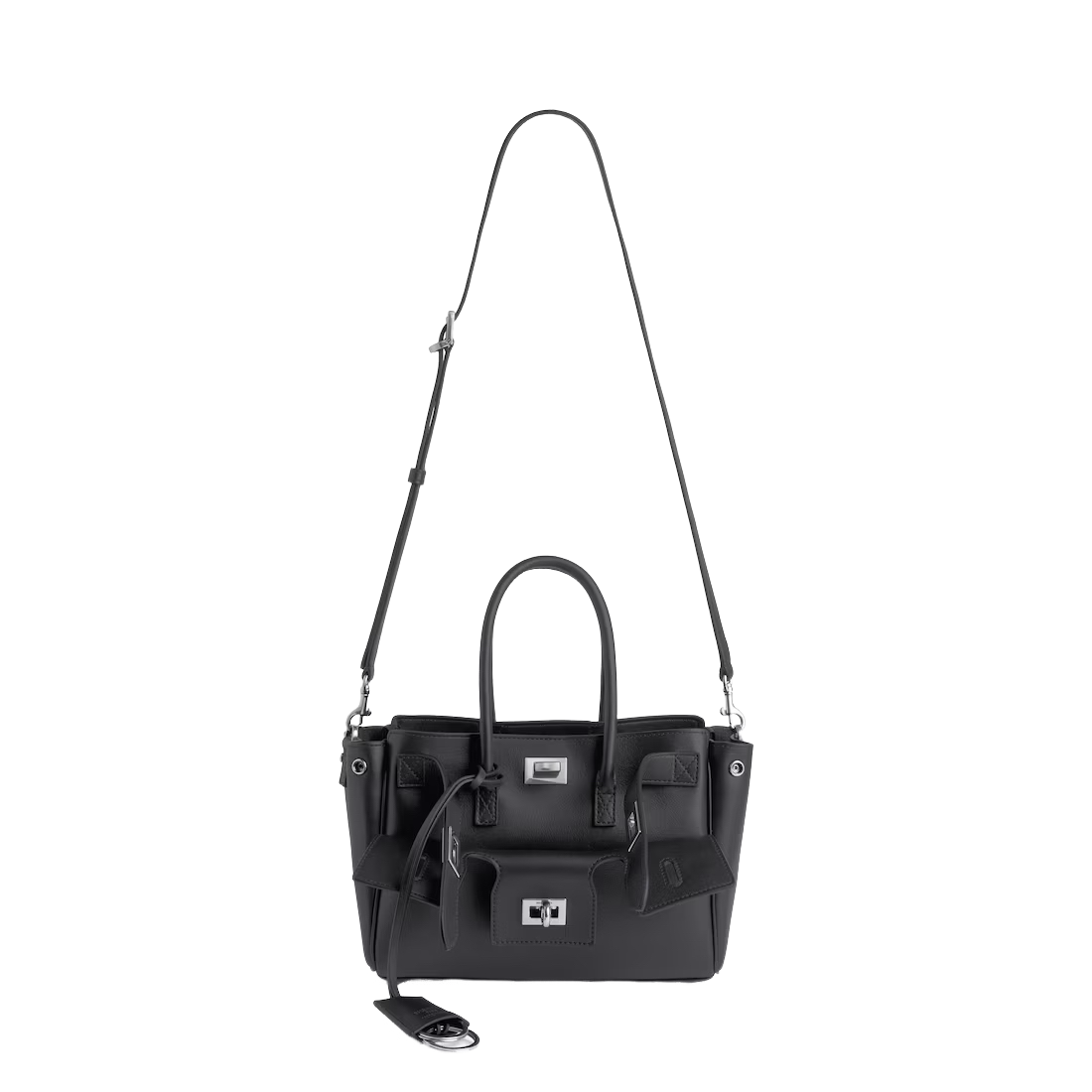 BALENCIAGA Bel Air Small Smooth Leather Carry All Top Handle Bag New