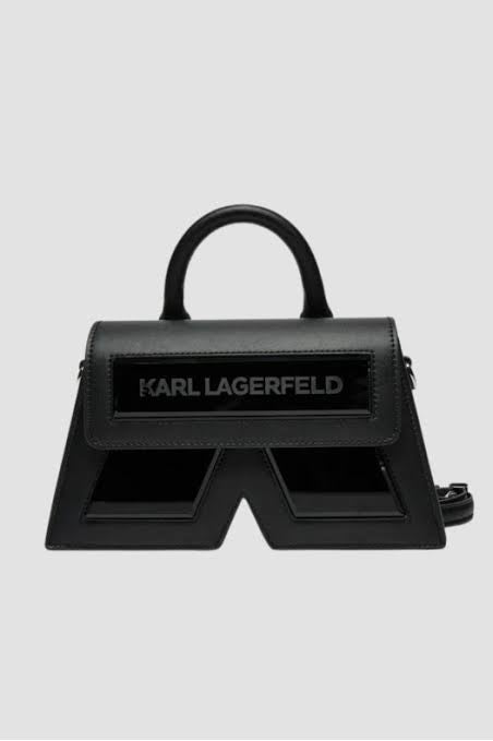KARL LAGERFELD Women Black Icon K Leather Crossbody Bag