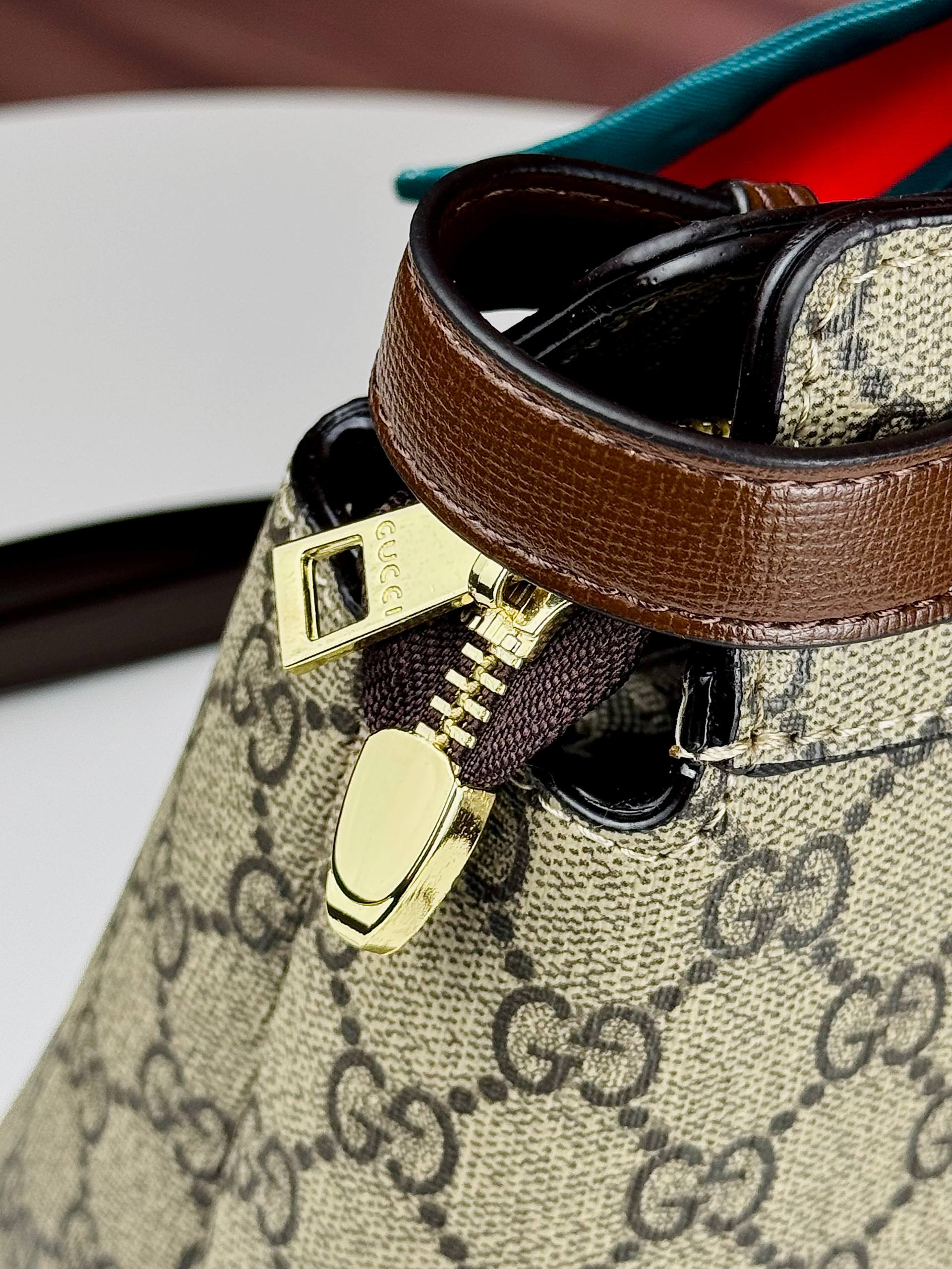 Gucci Inspired Structured Top Handle Bag