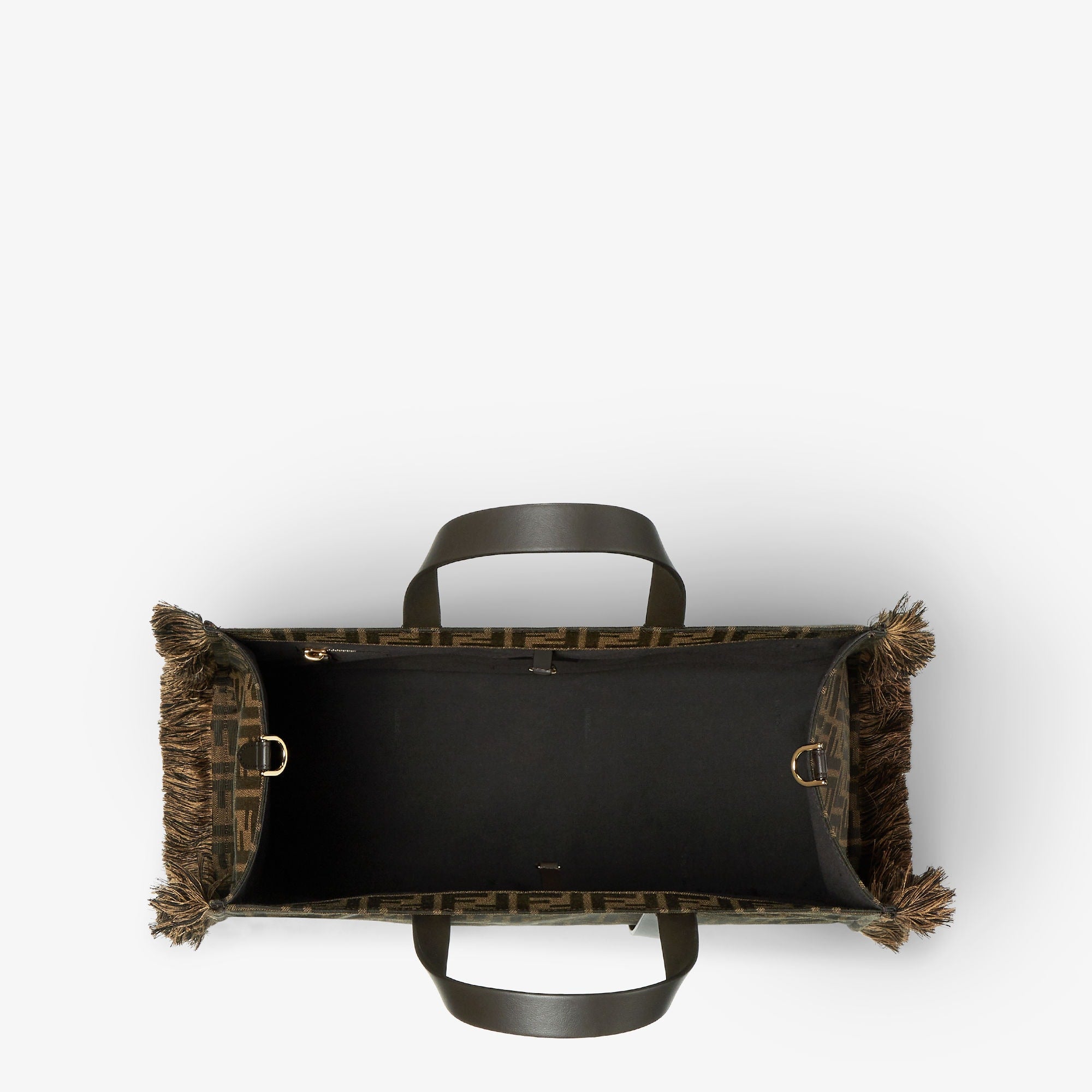 FENDI FF-logo frayed tote bag