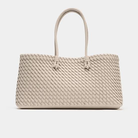 Zara Woven Basket Tote