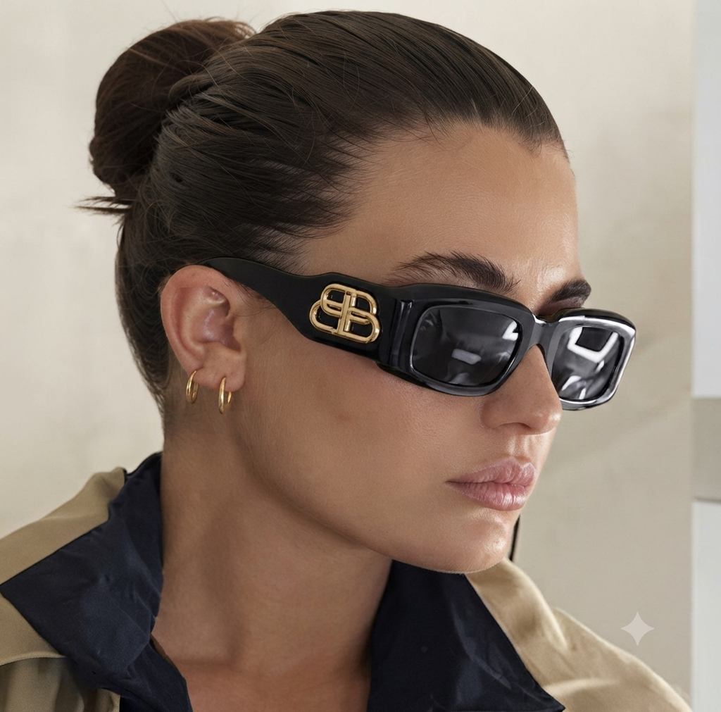 Balenciaga Logo-Temple Sunglasses
