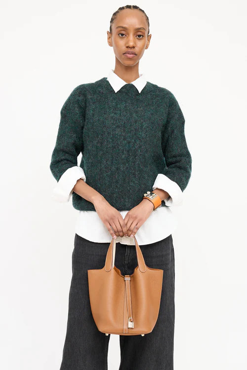 HERMÈS Picotin Lock 18 Bag in Gold Clemence Leather