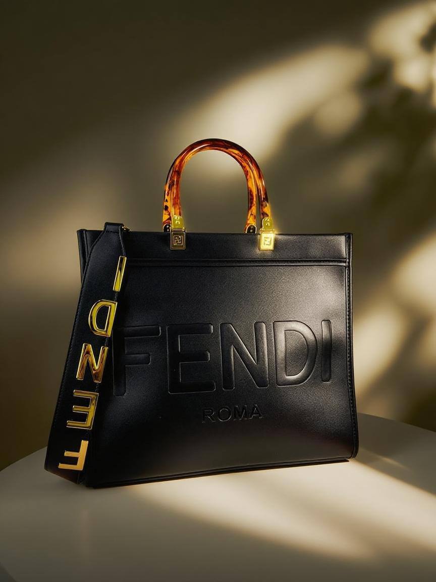 Fendi Roma Logo Tote Bag