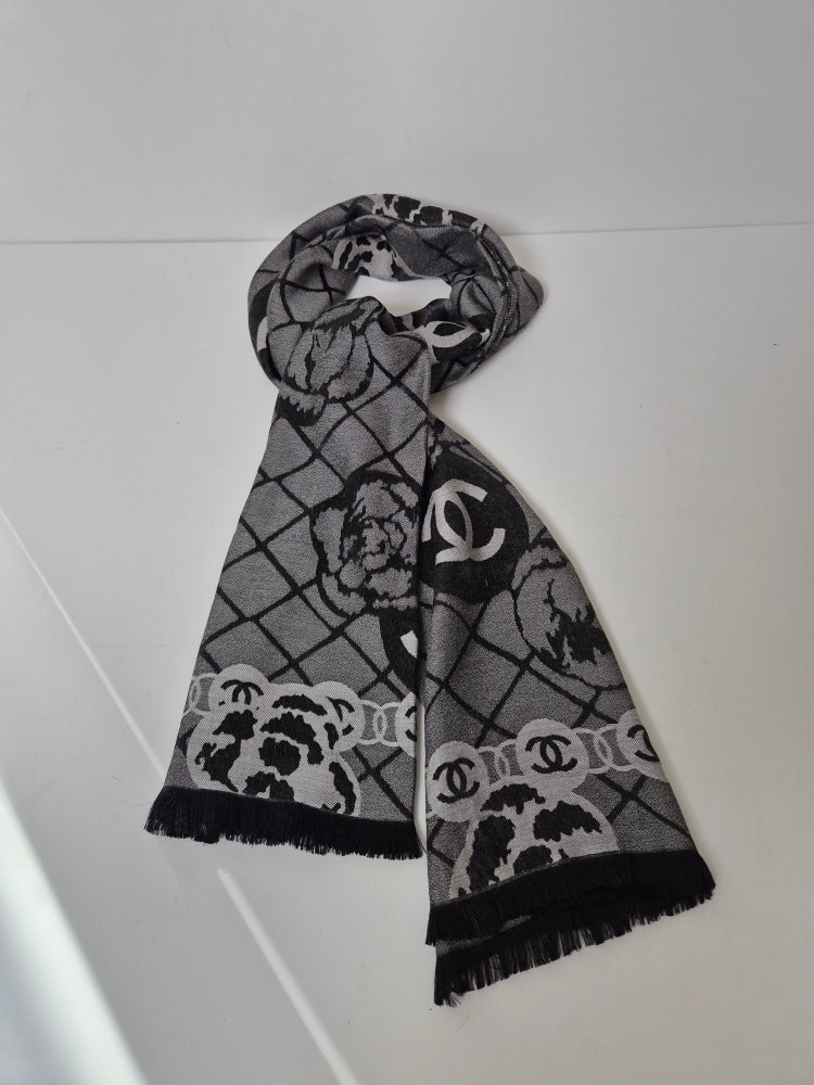 Chanel Double-Face Silk Scarf