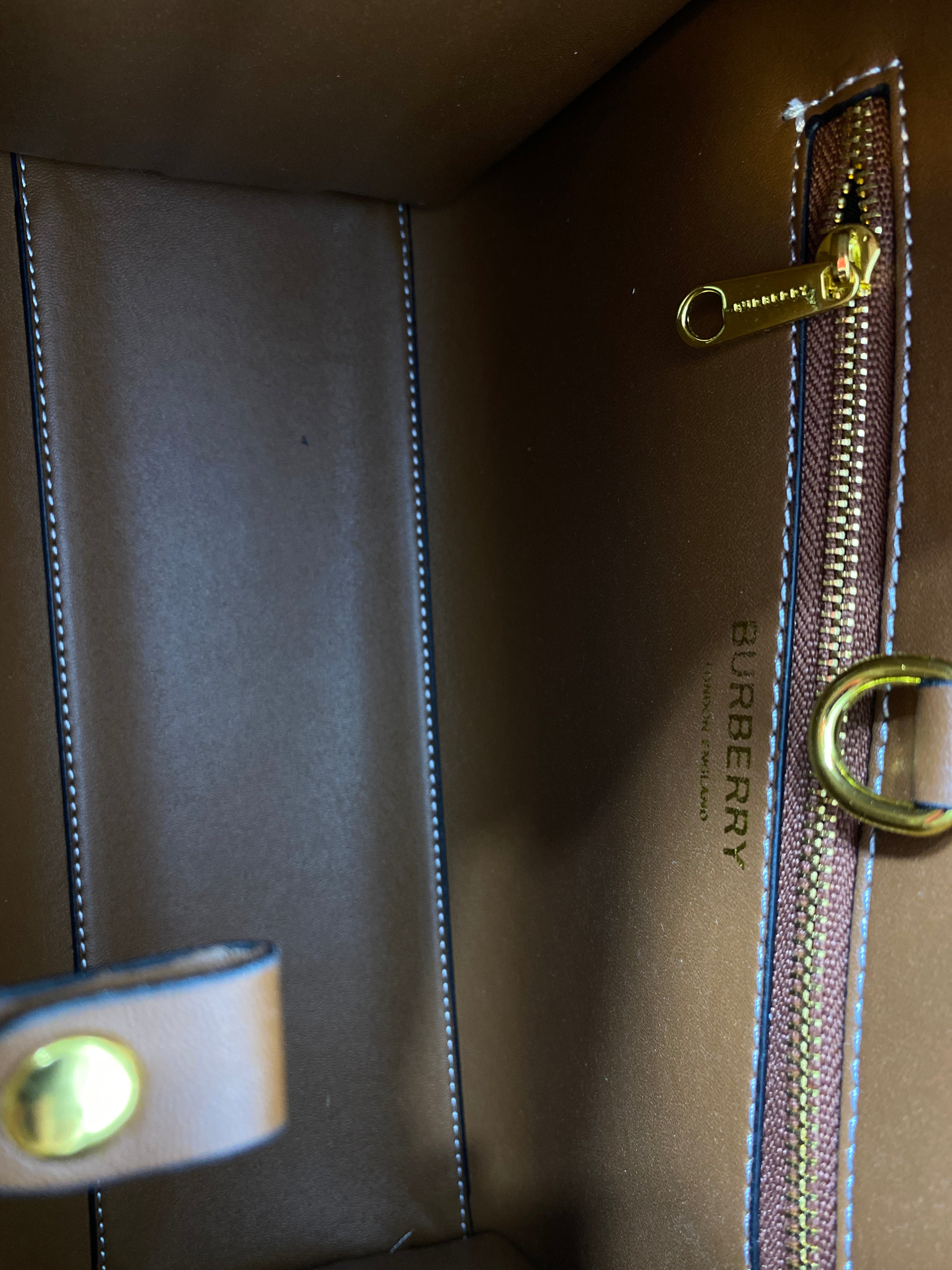 Burberry Check Tote Bag