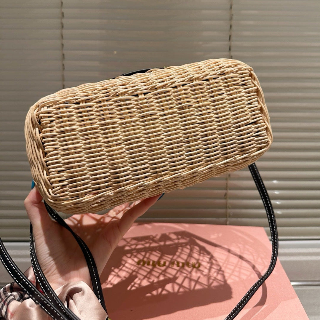 Miu Miu Wicker Basket Bag