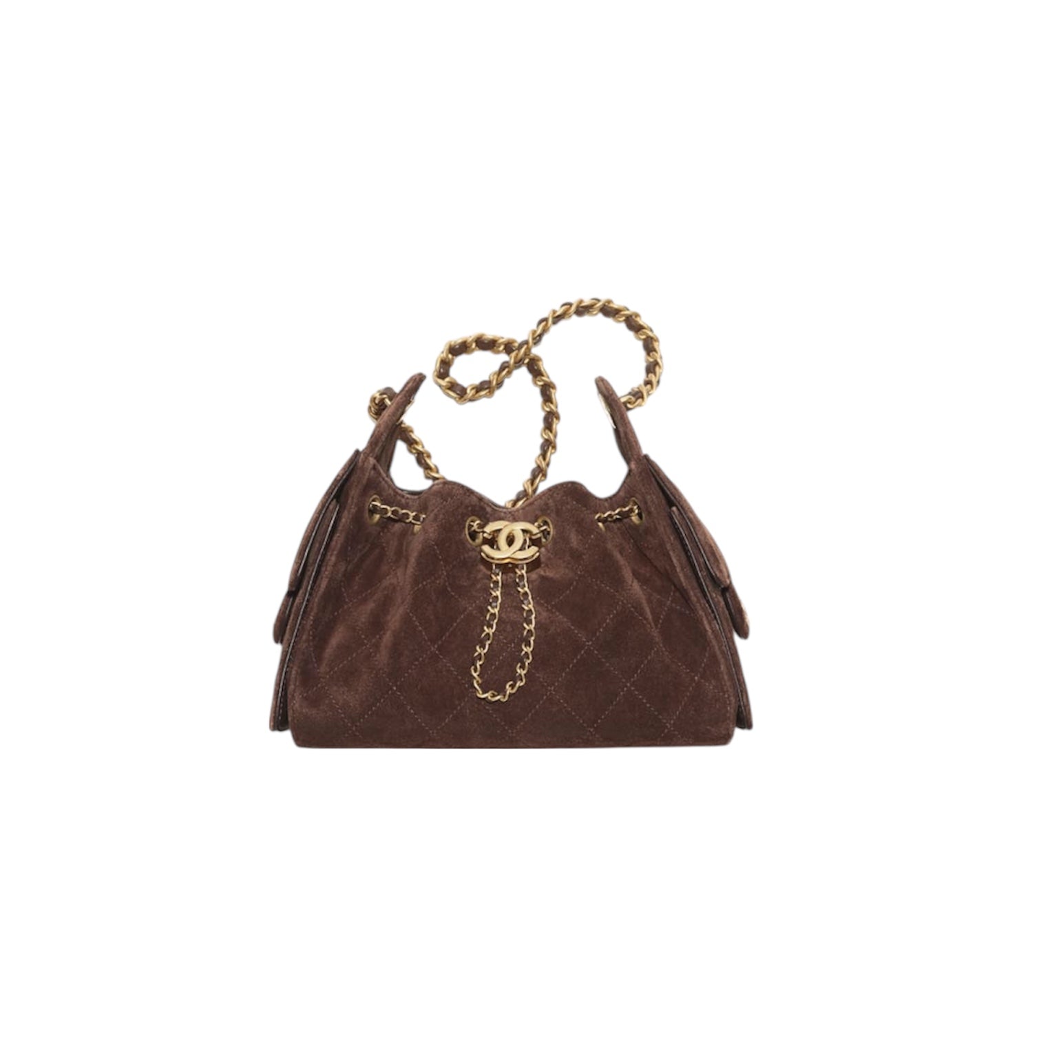 Chanel 25 Small Handbag Suede Calfskin & Gold-Tone Metal
