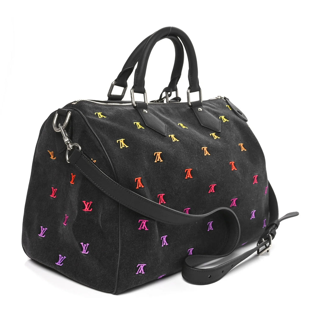 Louis Vuitton Black Denim Monogram Duffle Bag – Jeans Quality