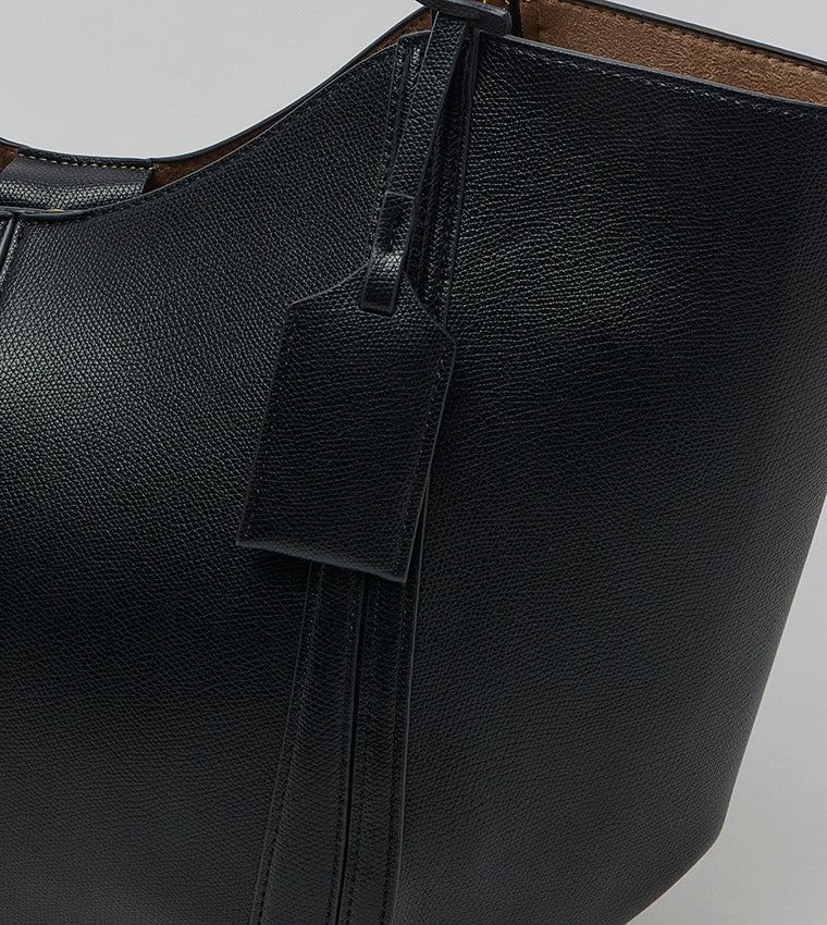 Zara Minimalist Tote Bag with Inner Pouch