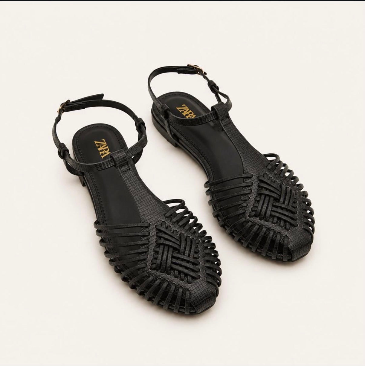 Zara Woven Flat Sandals