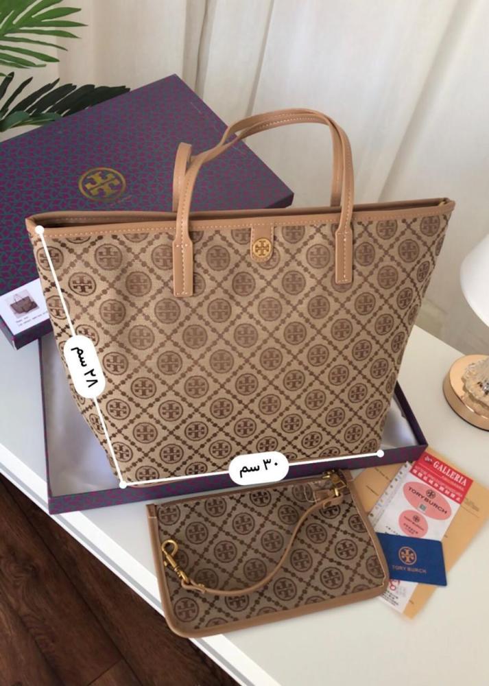 Tory Burch T Monogram Zip Tote