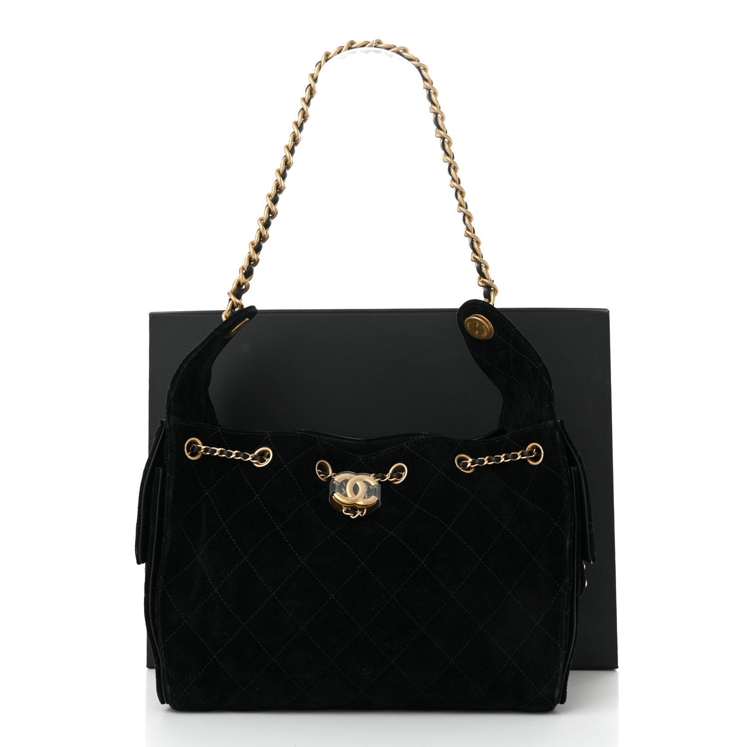 Chanel 25 Quilted Suede Handbag
