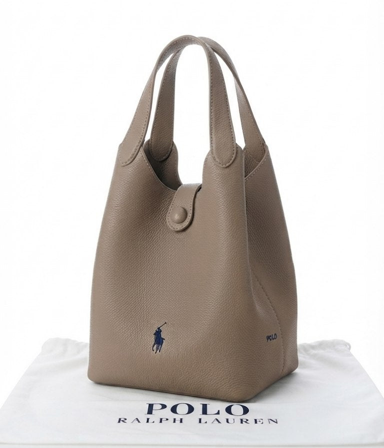 Polo Ralph Lauren Polo ID Pebble Leather Bucket Bag