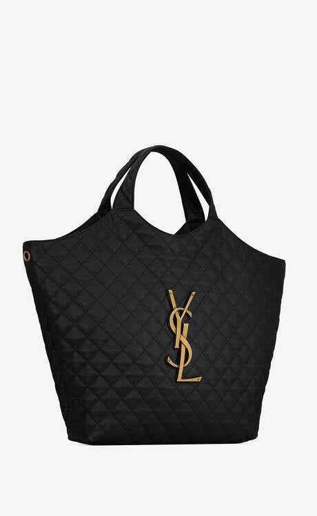 Saint Laurent Quilted Leather YSL Tote Bag
