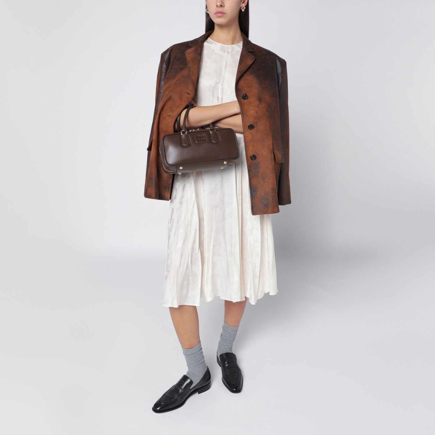 Miu Miu Leather Mini Top Handle Bag