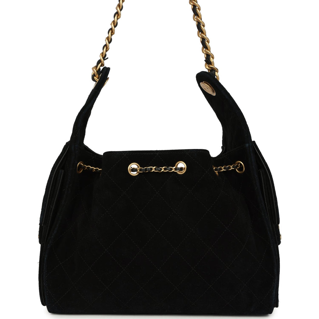 Chanel 25 Quilted Suede Handbag