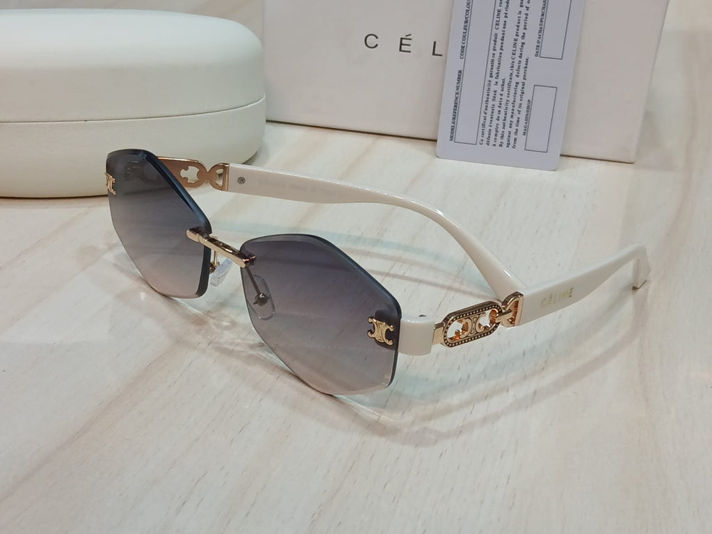 Celine Triomphe Rimless Geometric Sunglasses