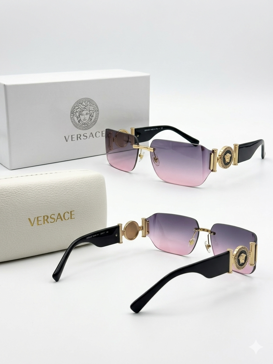 Versace Medusa Medallion Shield Sunglasses