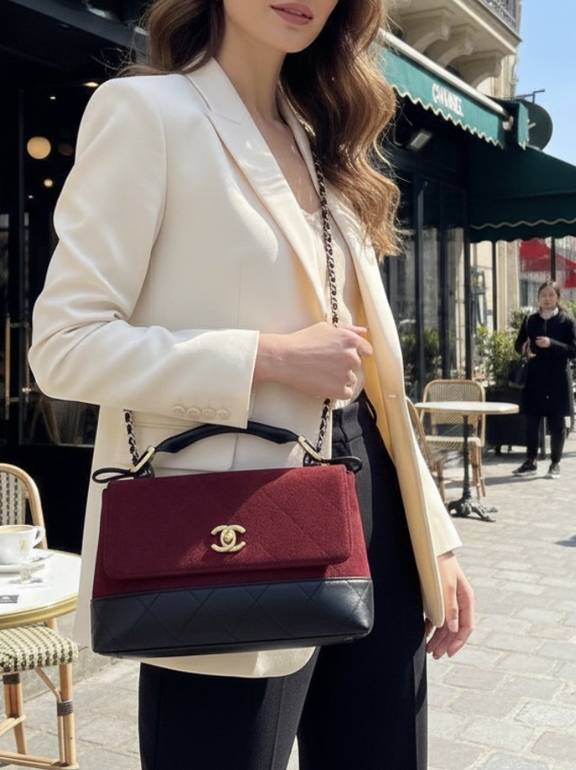 Chanel Coco Handle Flap Bag – Suede & Leather