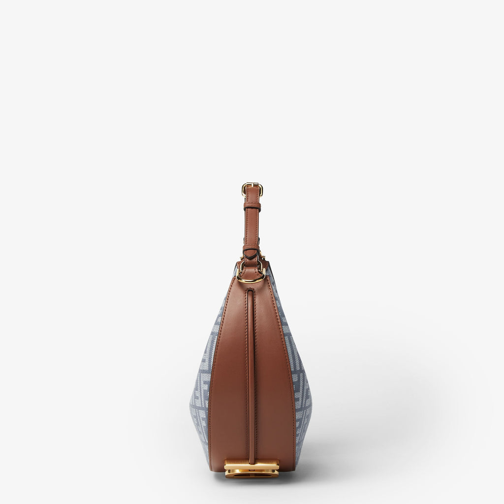 Fendi Monogram Crescent Shoulder Bag with Adjustable Strap