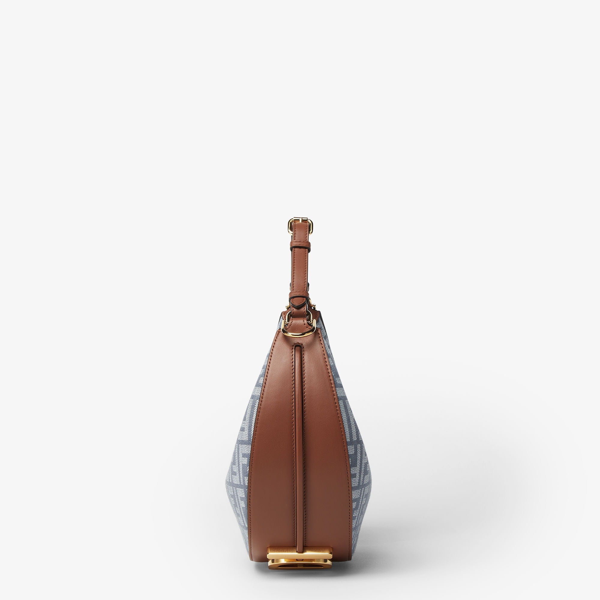 Fendi Monogram Crescent Shoulder Bag with Adjustable Strap