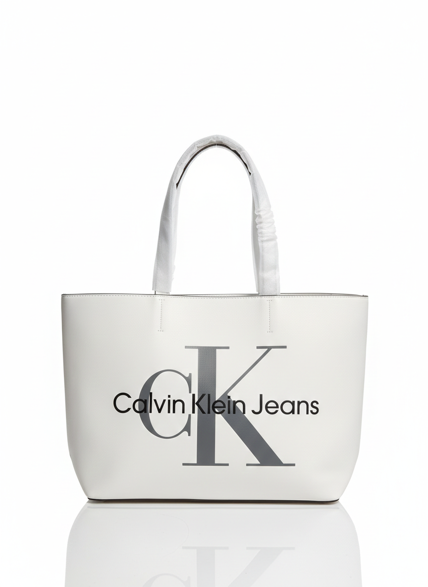 Calvin Klein Jeans Logo Embossed Tote Bag