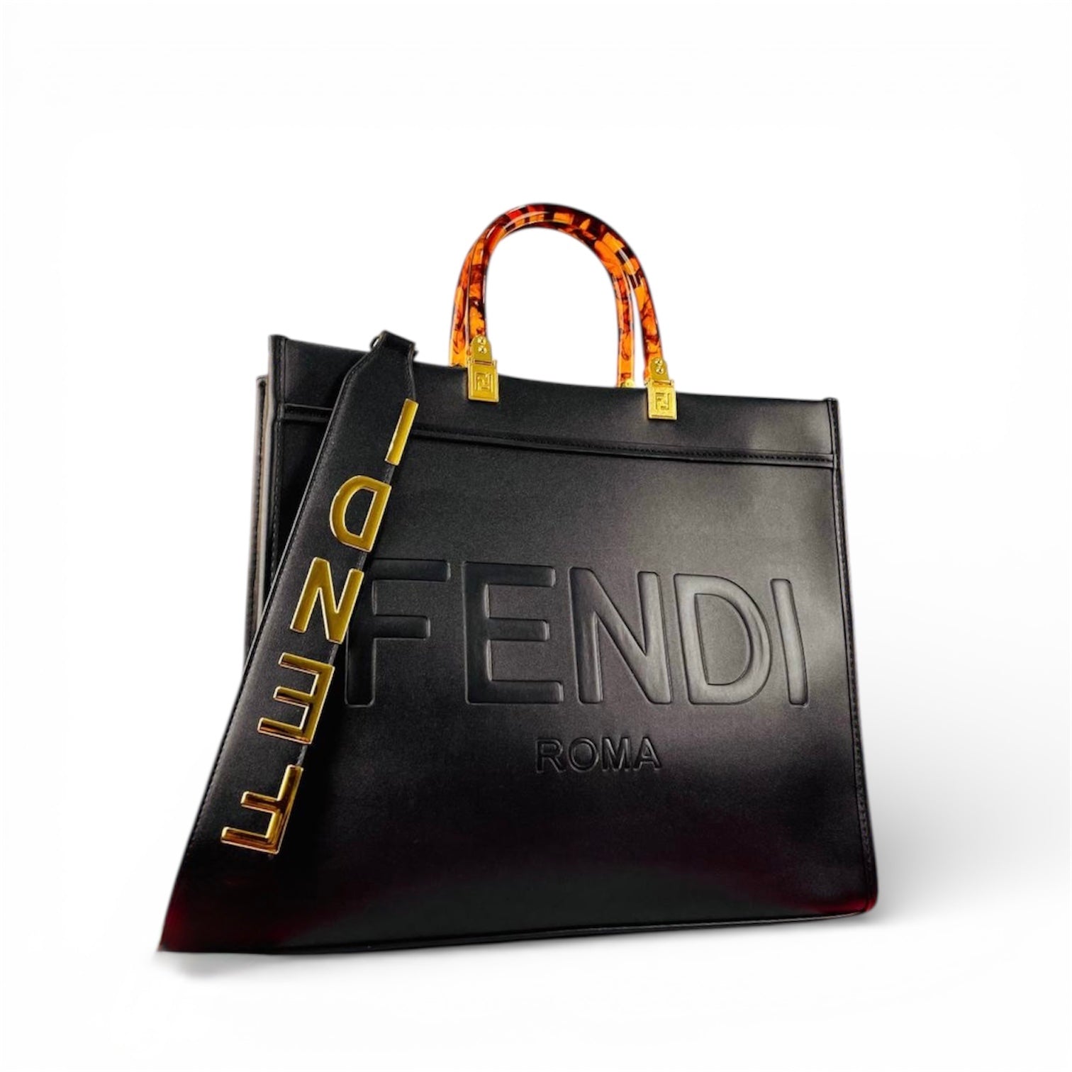 Fendi Roma Logo Tote Bag