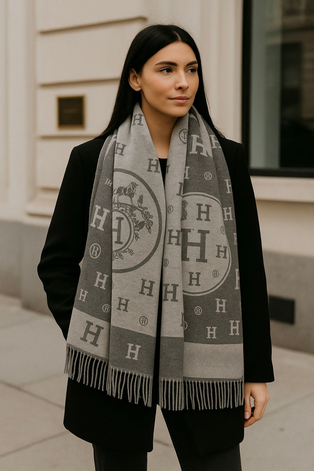 Hermès – Classic Double-Face Wool Shawl