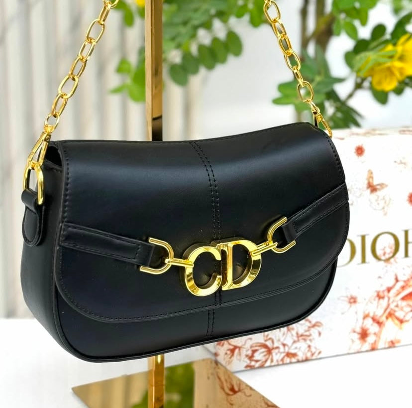 Christian Dior Inspired Leather Shoulder Bag