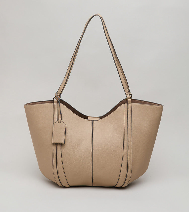 Zara Minimalist Tote Bag with Inner Pouch