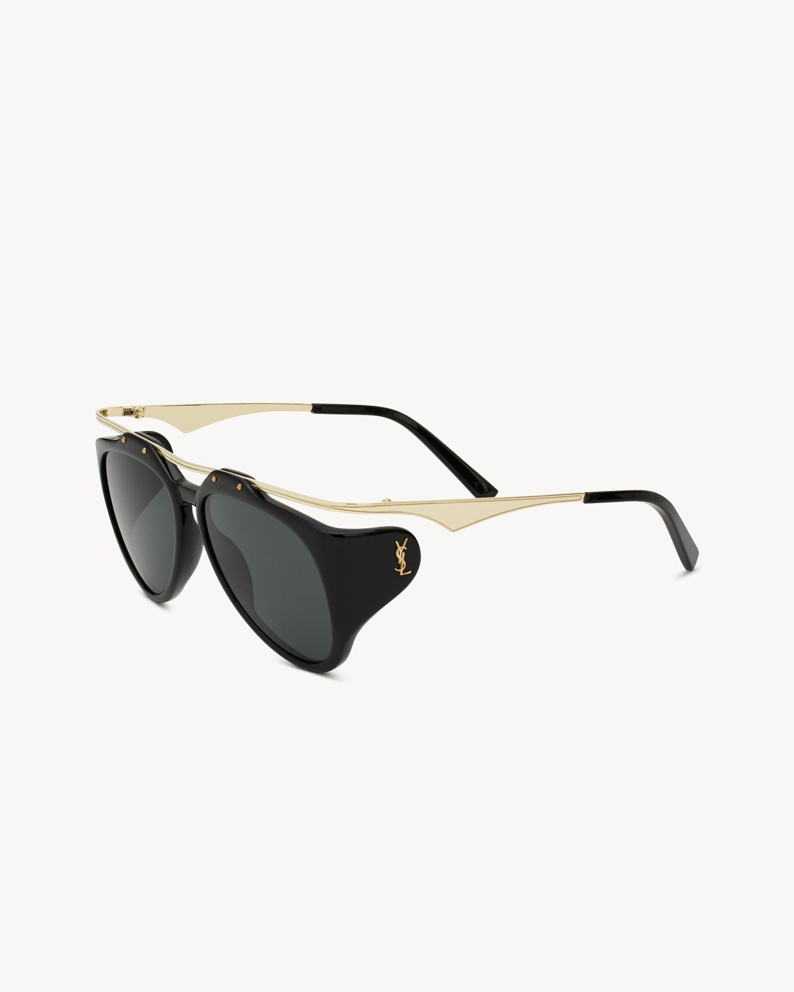 YSL Aviator Sunglasses – Black & Gold