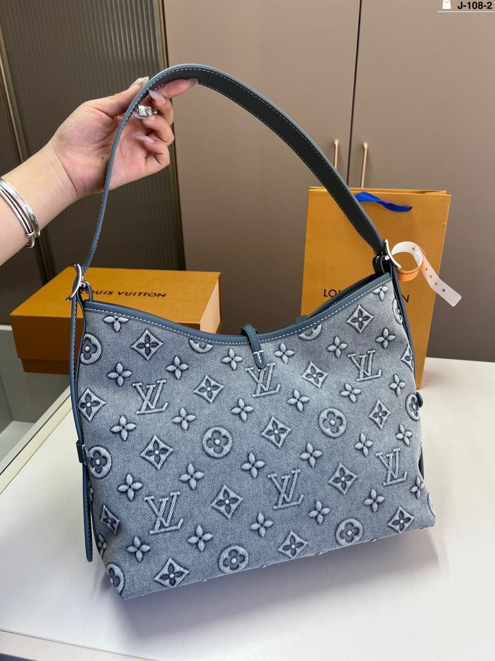 Louis Vuitton Denim Shoulder Bag Set