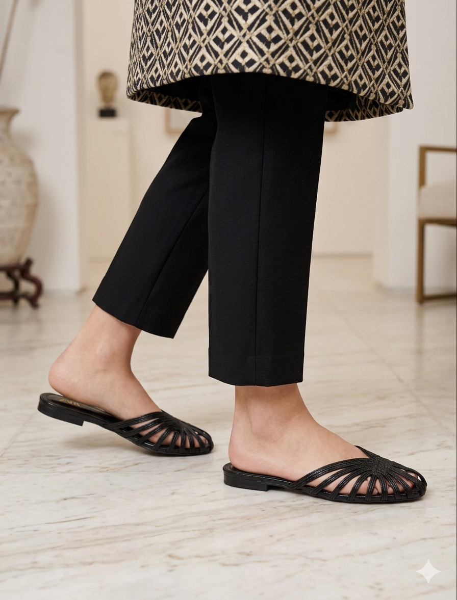 Zara Knotted Mule Slippers