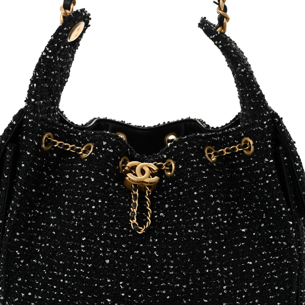 CHANEL 25 Tweed Hobo Bag