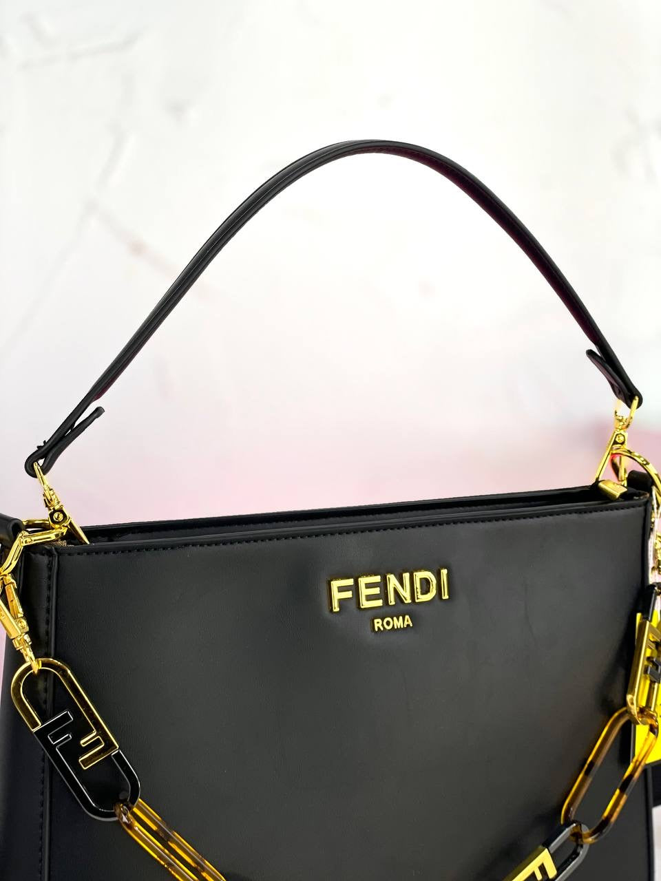 Fendi Chain Handle Tote Bag