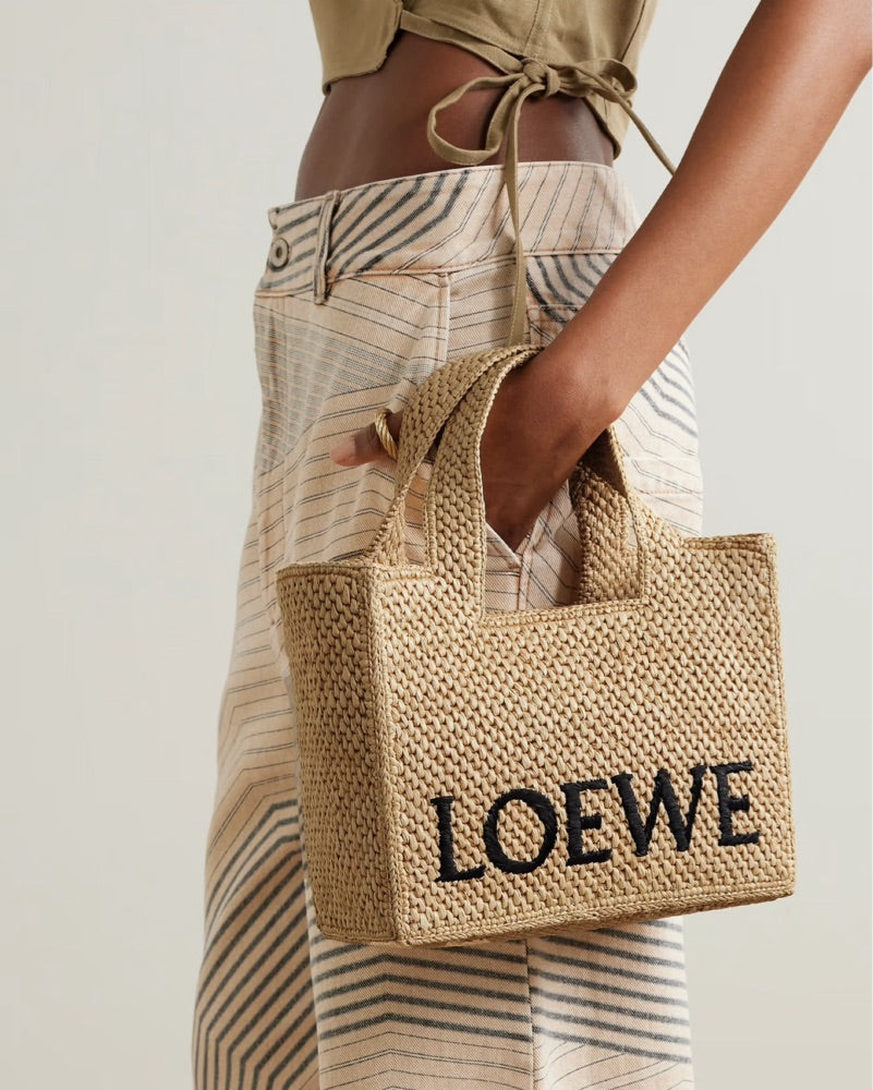 Loewe Standard A5 Tote in Raffia