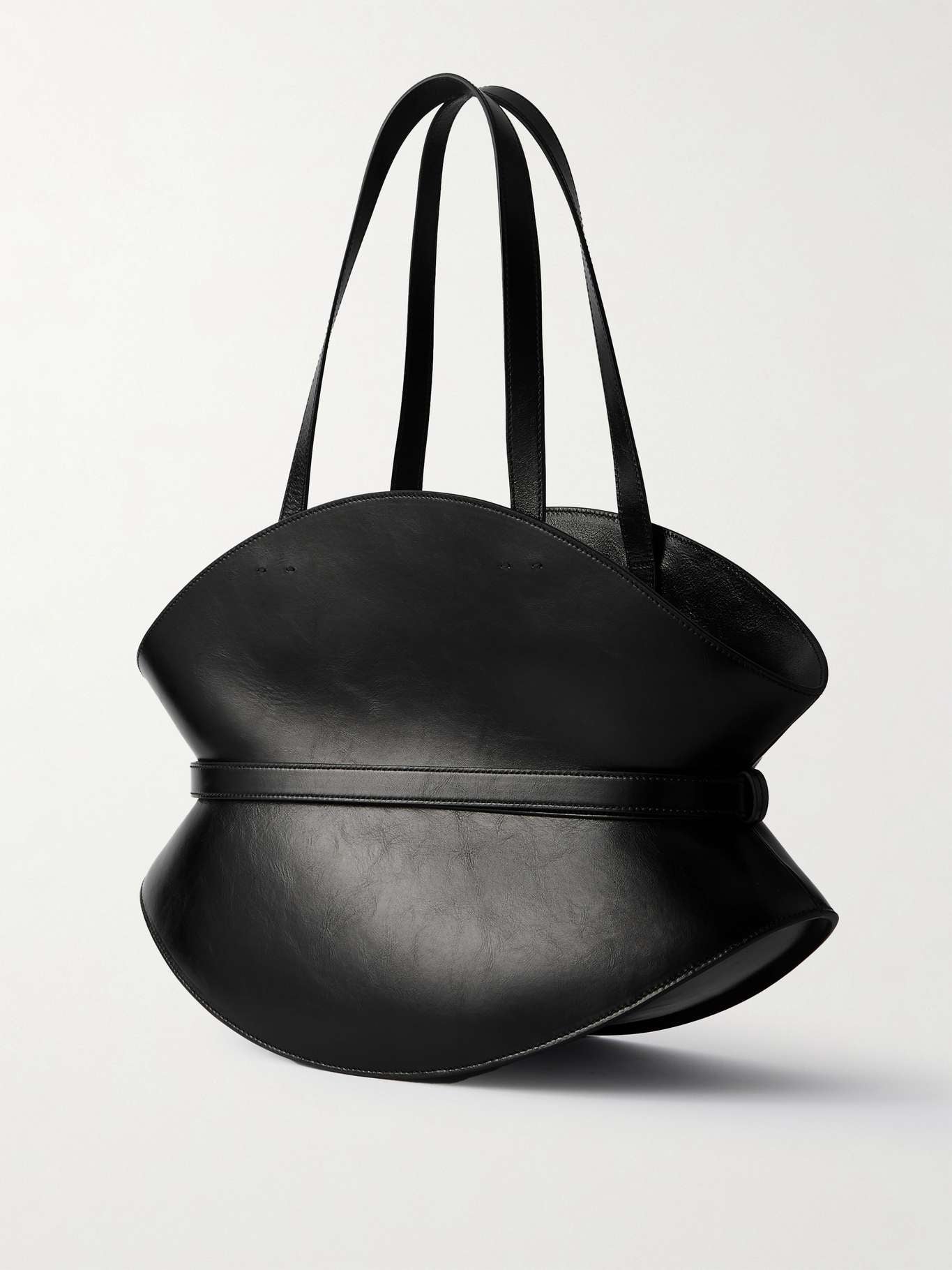 BALMAIN Shuffle Belt Shoulder Bag in Calfskin