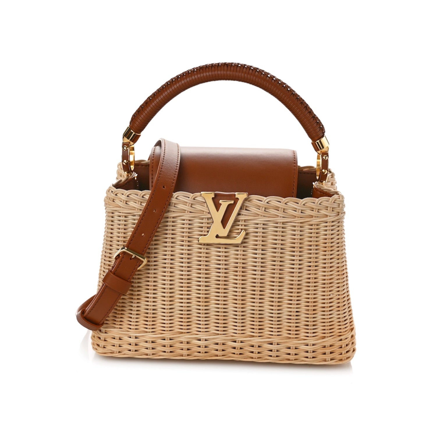 Louis Vuitton Capucines MM Wicker Handbag