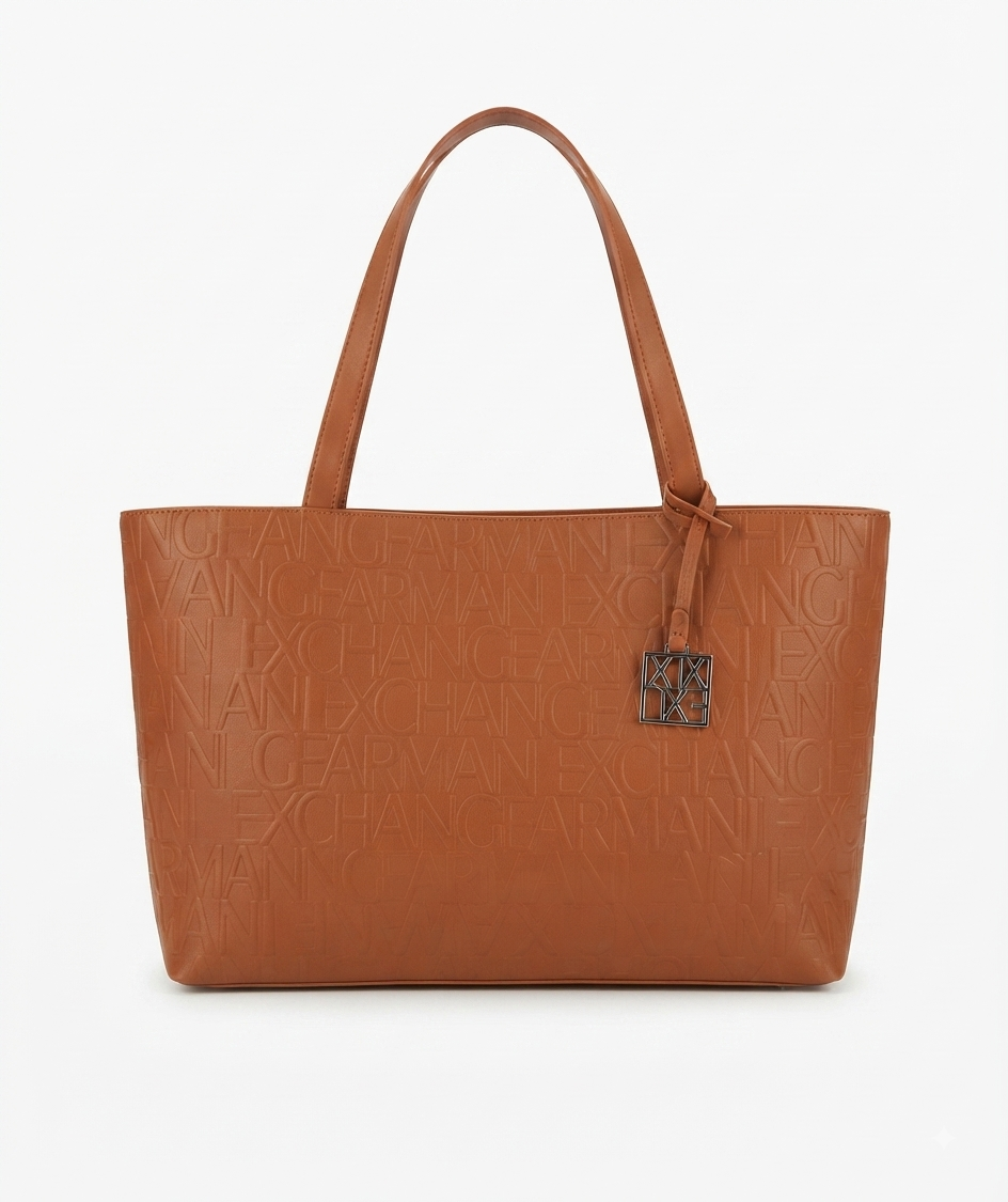A|X Armani Exchange Logo-Embossed Tote Bag