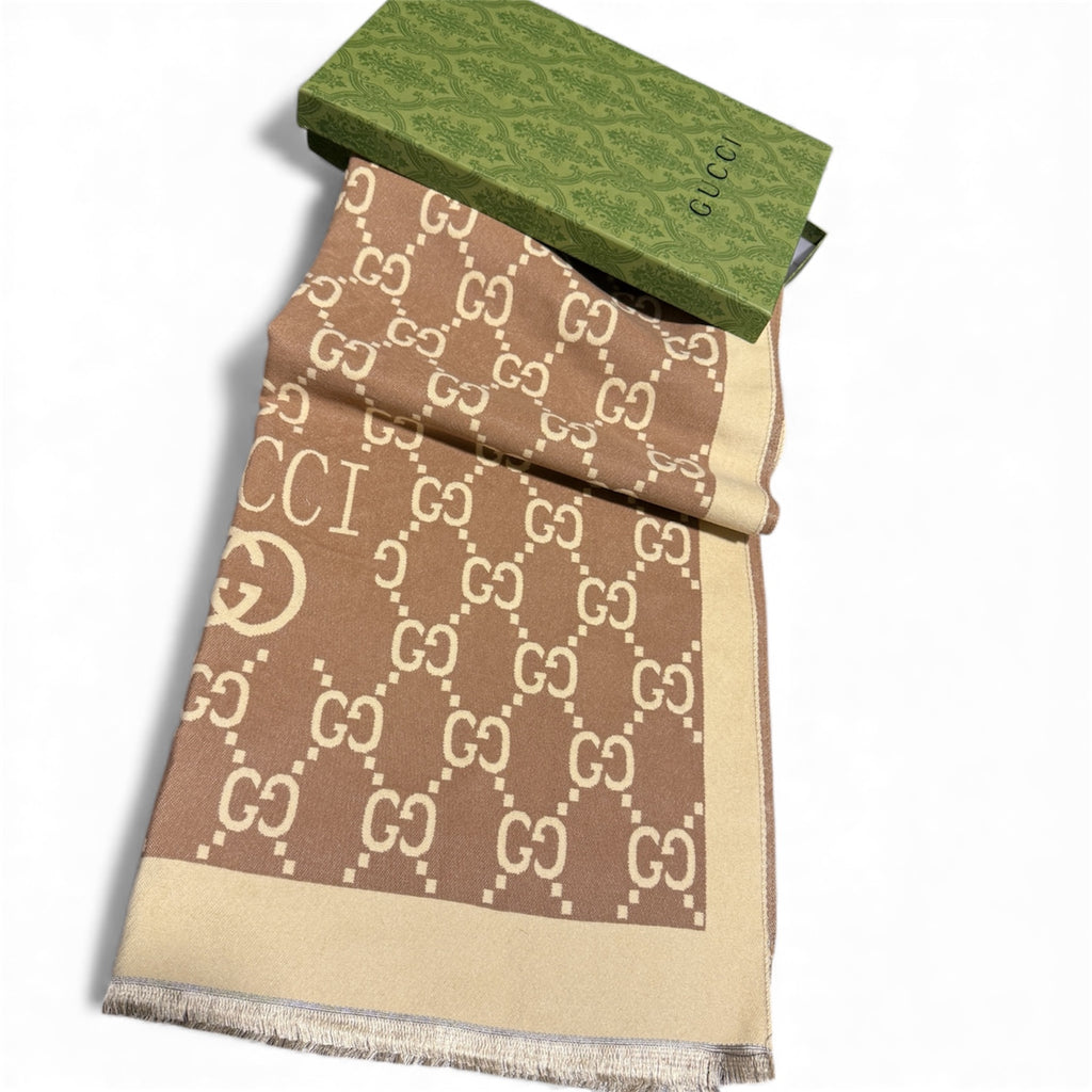 Gucci GG Monogram Wool Scarf