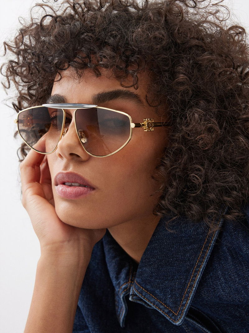 Loewe Anagram Aviator Sunglasses