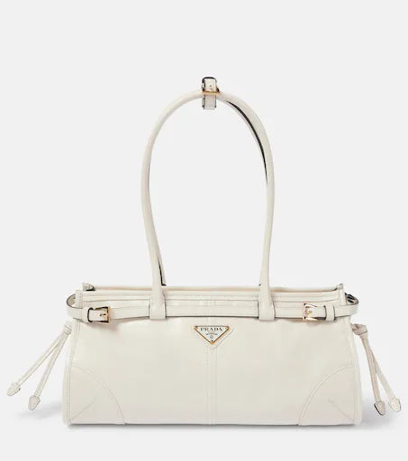 Prada Buckle Leather Shoulder Bag