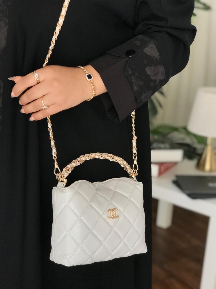 Chanel Quilted Lambskin CC Crystal Signature Chain Hobo Bag