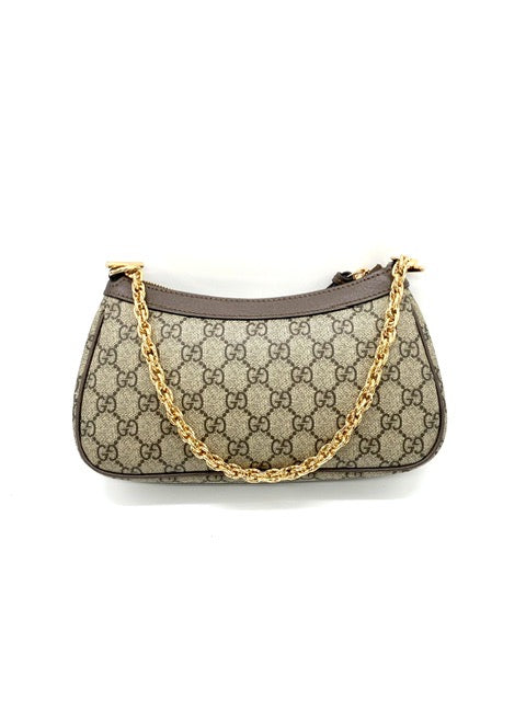 Gucci GG Canvas Shoulder Bag with Web Strap