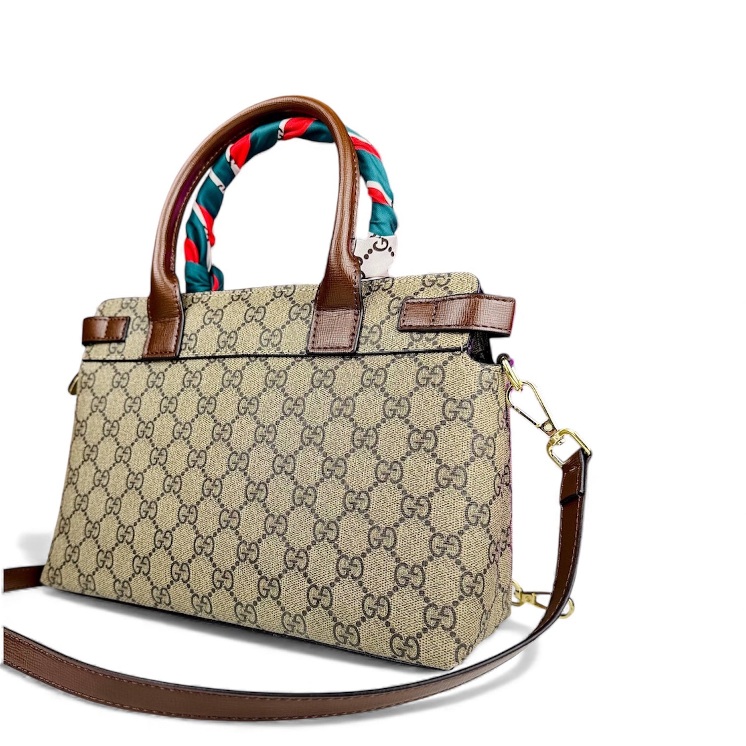 Gucci Inspired Structured Top Handle Bag