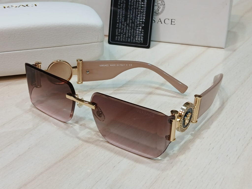 Versace Medusa Medallion Shield Sunglasses