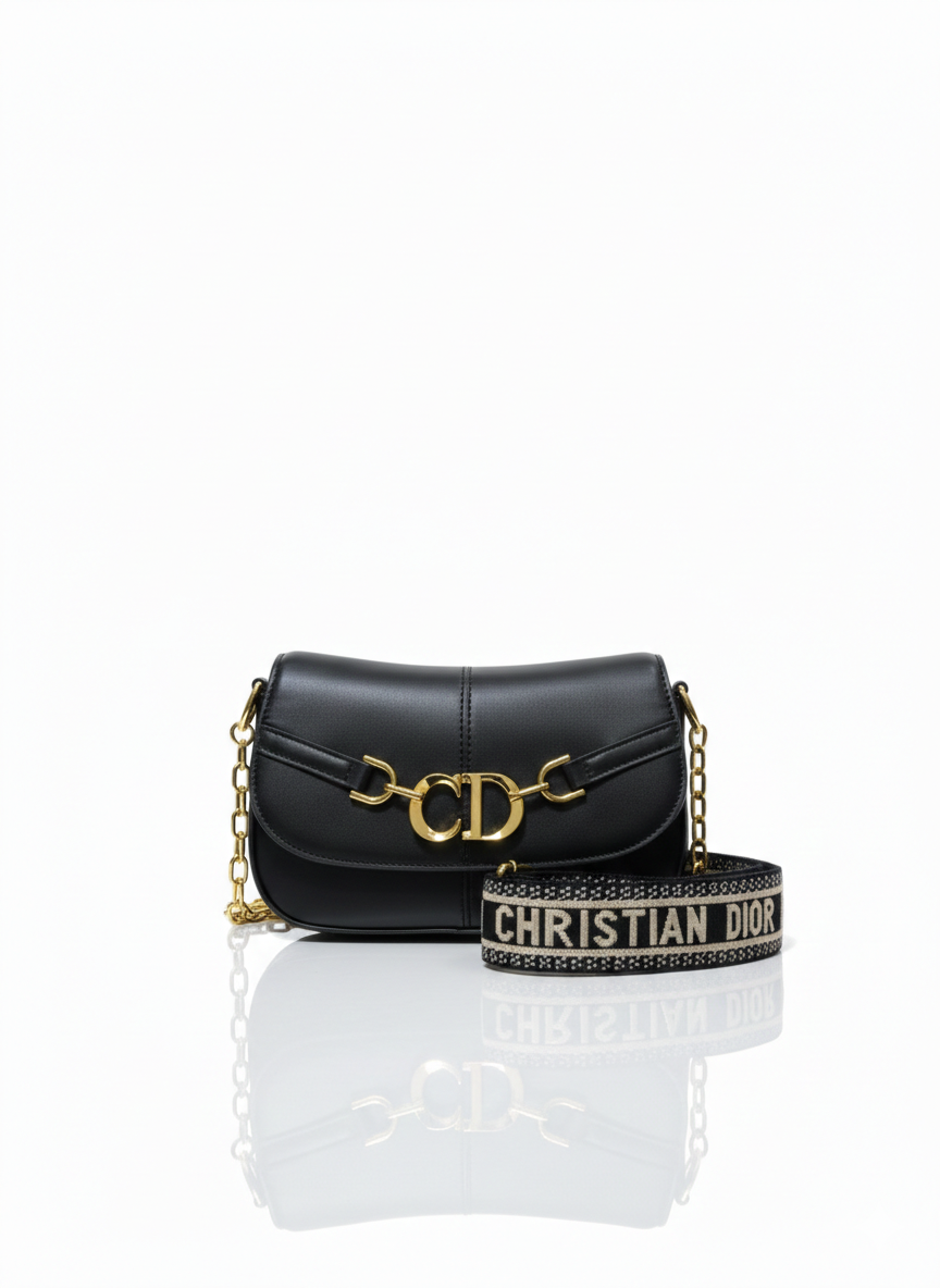 Christian Dior Inspired Leather Shoulder Bag